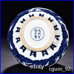 10.4Vintage dynasty Porcelain xuande mark Blue white cloud Dragon Yuhuchun vase