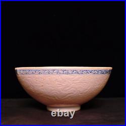 11.6 old ming dynasty chenghua mark porcelain blue white dragon pattern bowl