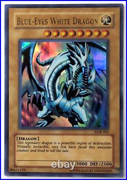 1996 Yu-Gi-oh! Blue-Eyes White Dragon LOB-001 Blue Eyes White Dragon Unlimited