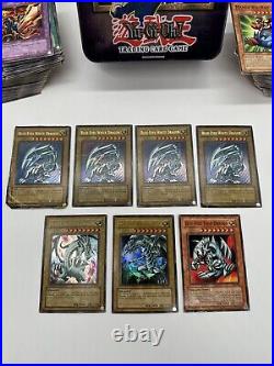 1996 Yugioh Lot 7 Blue-Eyes White Dragon Collectors Tin Kaiba 230 Trading Cards