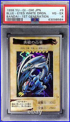 1998 Yu-gi-oh Japanese Carddass 009 Blue Eyes White Dragon 9 PSA 4 63098564