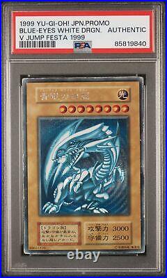 1999 Yu-gi-oh! Jpn Promo V Jump Festa 1999 Blue-eyes White Dragon Psa Authentic