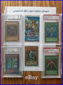 1st Edition Legend of Blue-Eyes White Dragon COMPLETE SET YuGiOh LOB BGS PSA 10