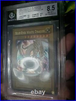 1st Edition WAVY YU-GI-OH! BGS8.5 LOB-001 Blue-Eyes White Dragon English