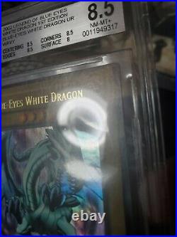 1st Edition WAVY YU-GI-OH! BGS8.5 LOB-001 Blue-Eyes White Dragon English