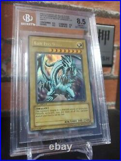 1st Edition WAVY YU-GI-OH! BGS8.5 LOB-001 Blue-Eyes White Dragon English