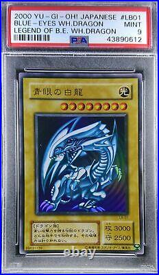 2000 Yu-gi-oh Japanese LB-01 Blue Eyes White Dragon Legend of UR PSA 9 43890612