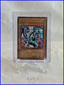 2002 Blue-Eyes White Dragon Yugioh Trading Card NA 1st Ed LOB-001 LP EX/VG+