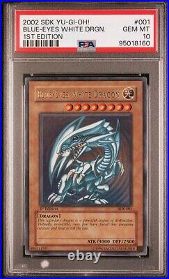 2002 SDK-001 Blue-Eyes White Dragon 1st Edition Ultra Rare PSA 10 Gem Mint