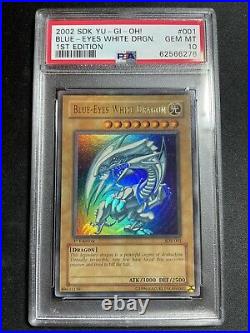 2002 Yu-Gi-Oh! 1st Edition Blue-Eyes White Dragon #001 PSA 10 GEM MINT
