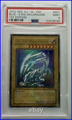 2002 Yu-Gi-Oh! Blue Eyes White Dragon 1st Edition SDK-001 PSA 9