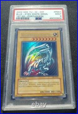 2002 Yu-Gi-Oh! Blue-Eyes White Dragon SDK-001 DIK-P001 1st Edition Ultra R PSA 9