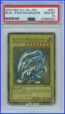 2002 Yu-Gi-Oh! Blue Eyes White Dragon SDK #001 ENGLISH PSA 10 GEM MINT