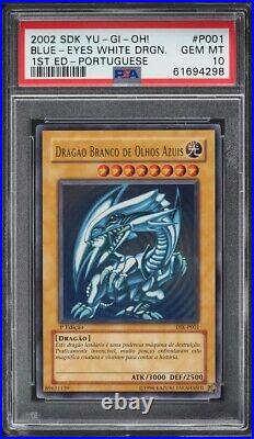 2002 Yu-Gi-Oh! Blue-Eyes White Dragon SDY DIK-P001 Ultra Rare 1st Edition PSA 10