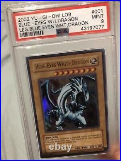 2002 Yu-Gi-Oh! LOB Blue-Eyes White Dragon #LOB-001 PSA 9 MINT