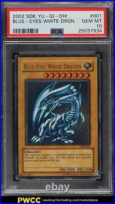 2002 Yu-Gi-Oh! LOB Blue Eyes White Dragon SDK #001 PSA 10 GEM MINT