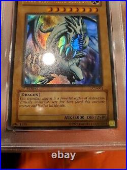 2002 Yu-Gi-Oh! Legend Blue Eyes White Dragon 1st Ed. LOB-001 English PSA 6