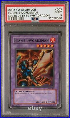 2002 Yu-Gi-Oh! Legend of Blue Eyes White Dragon Flame Swordsman LOB-003 PSA 9