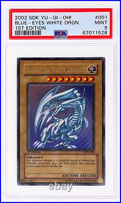2002 Yu-Gi-Oh Starter Deck Kaiba Blue-Eyes White Dragon 1st Edition #SDK1 PSA 9