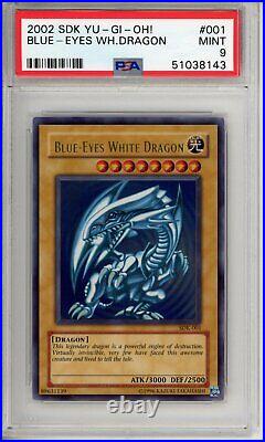 2002 Yu-Gi-Oh! Starter Deck Kaiba Blue-Eyes White Dragon PSA 9 Mint SDK 001