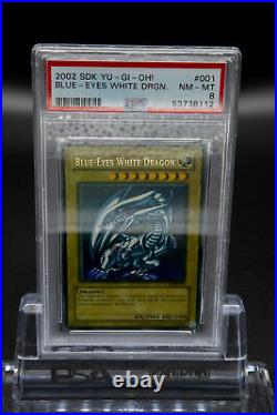 2002 Yu-Gi-Oh! Starter Deck Kaiba SDK-001 Blue-Eyes White Dragon PSA 8 NM-MT