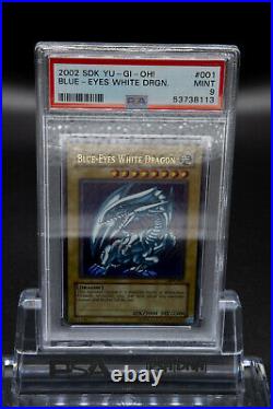 2002 Yu-Gi-Oh! Starter Deck Kaiba SDK-001 Blue-Eyes White Dragon PSA 9 Mint