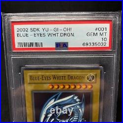 2002 YuGiOh Blue Eyes White Dragon SDK #001 PSA 10 RARE