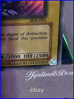 2002 Yugioh Blue-Eyes White Dragon SDK-001 Ultra Rare Faded Konami MP
