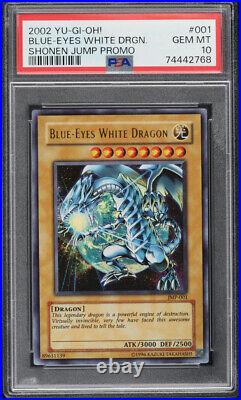 2002 Yugioh Jmp-001 Blue Eyes White Dragon Ultra Psa 10 Gem Mint #74442768