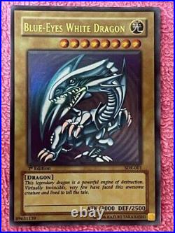 2002 Yugioh LP SDK-001 Blue-Eyes White Dragon Ultra Rare 1st Edition