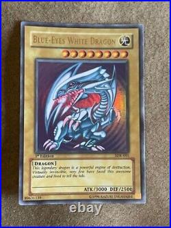 2002 Yugioh SDK-001 1st Edition Blue-Eyes White Dragon LP Ultra Rare