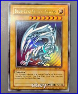 2002 Yugioh SDK-001 Blue-Eyes White Dragon Ultra Rare 1st Edition Near Mint 2002 Yugioh SDK-001 Blue-Eyes White Dragon Ultra Rare 1st Edition Near Mint