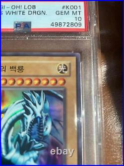2003 Yu-Gi-Oh! Legend Of Blue-Eyes White Dragon Korean LOB-K001 PSA 10 Gem Mint