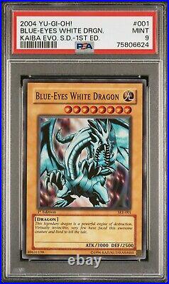 2004 Yugioh Blue-Eyes White Dragon 1st Edition SKE-001 Super Rare PSA 9 MINT