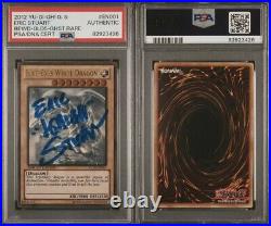 2012 Yugioh Blue-Eyes White Dragon GLD5-EN001 PSA SIGNED Eric Stuart AUTHENTIC