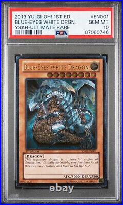 2013 YU-GI-OH! BLUE-EYES WHITE DRAGON YSKR-EN001 Ultimate Rare 1ST EDITION PSA10