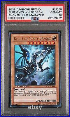 2014 Yu-Gi-Oh! Blue-Eyes White Dragon JUMP-EN068 Ultra Rare PSA 10 GEM MINT