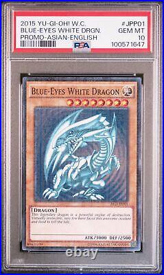 2015 Yu-gi-oh! World Champ Promo Asian-english Blue-eyes White Dragon Psa 10