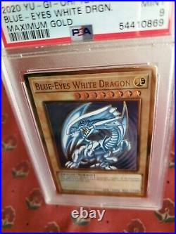 2020 Yu-Gi-Oh! 1st Edition Maximum Gold #EN001 Blue-Eyes White Dragon PSA 9