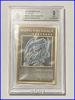 2020 Yugioh Blue Eyes White Dragon MAGO-EN001 Maximum Gold 1st Edition Beckett 9