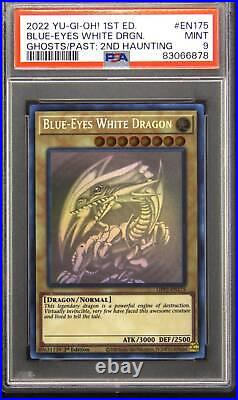 2022 GFP2 EN175 Blue-Eyes White Dragon 1st Edition Ghost Rare Yu-Gi-Oh! PSA 9