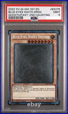 2022 Yu-Gi-Oh! Blue-Eyes White Dragon GFP2-EN175 Ghost Rare PSA 9 MINT