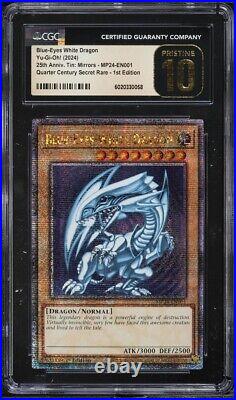 2024 Yu-Gi-Oh! Blue-Eyes White Dragon MP24-EN001 CGC 10 PRISTINE 2024 Yu-Gi-Oh! Blue-Eyes White Dragon MP24-EN001 CGC 10 PRISTINE