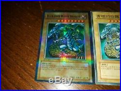 3 RARE Yu-Gi-Oh! Blue-Eyes White Dragon Limited cards
