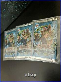 3x 2002 Yugioh 1st Ed Legend of Blue Eyes White Dragon LOB Wavy Booster Packs NA