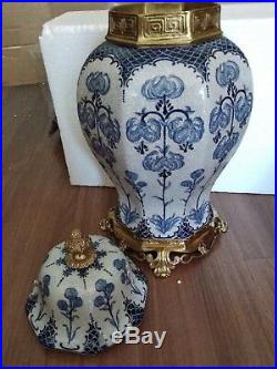 50 cm Extra large Chinoiserie European style Blue and White Chinese Ginger Jar