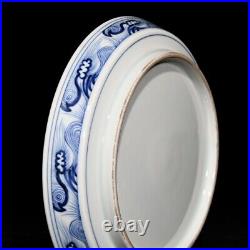 6.1 China old ming dynasty Porcelain xuande mark Blue white Dragon Brush Washer