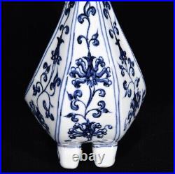 8.7 China Porcelain ming dynasty xuande mark Blue white dragon Penholder Statue