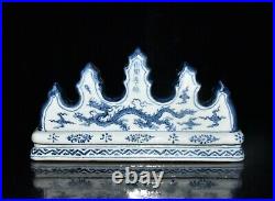 8.8 Old ming dynasty yongle mark blue white Porcelain Dragon pattern penholder