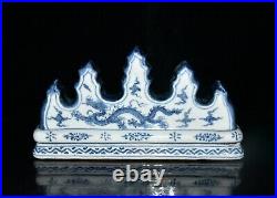 8.8 Old ming dynasty yongle mark blue white Porcelain Dragon pattern penholder